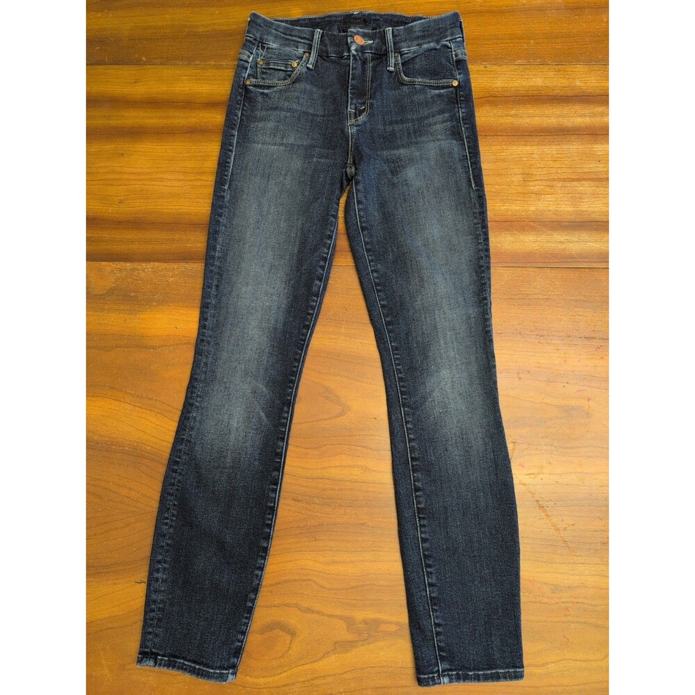 Mother Womens Blue Jeans 23 Medium Wash The Looker Crop Here Kitty Kitty
